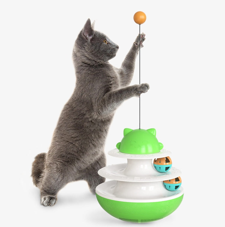 Cat Educational Toy Cat Turntable Interactive Play Plate Upgrade Track Ball