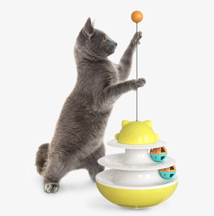 Cat Educational Toy Cat Turntable Interactive Play Plate Upgrade Track Ball