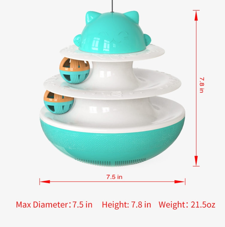 Cat Educational Toy Cat Turntable Interactive Play Plate Upgrade Track Ball