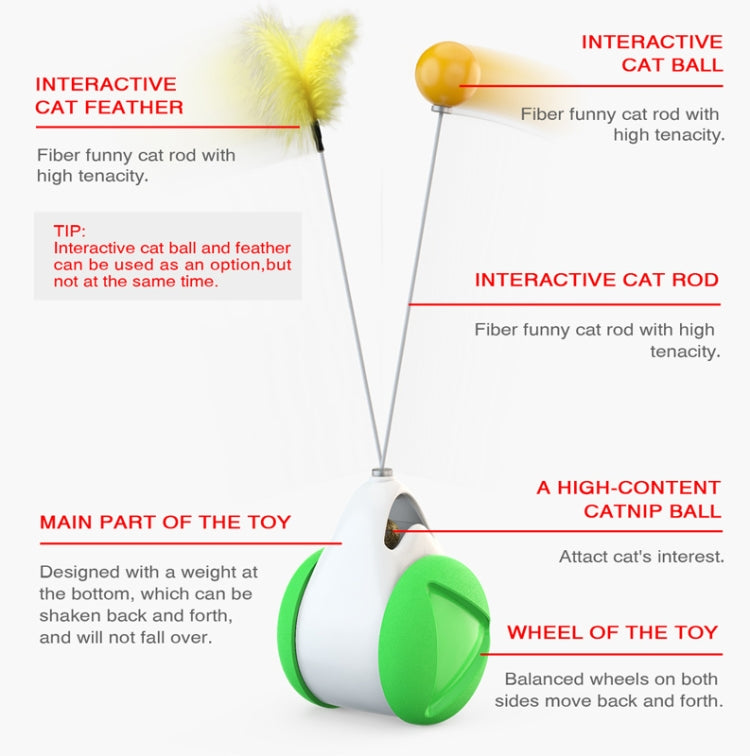 Cat Balance Swing Car Toy To Relieve Boredom Tumbler Funny Cat Stick
