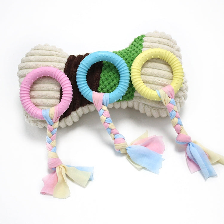 Pet Toys TPR Bite Resistance Dog Supplies Cotton Rope Cloth Toys, Specification: Big Circle(Random Color Delivery)