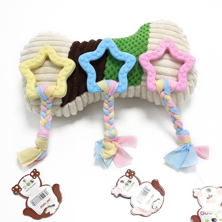 Pet Toys TPR Bite Resistance Dog Supplies Cotton Rope Cloth Toys, Specification: Star(Random Color Delivery)