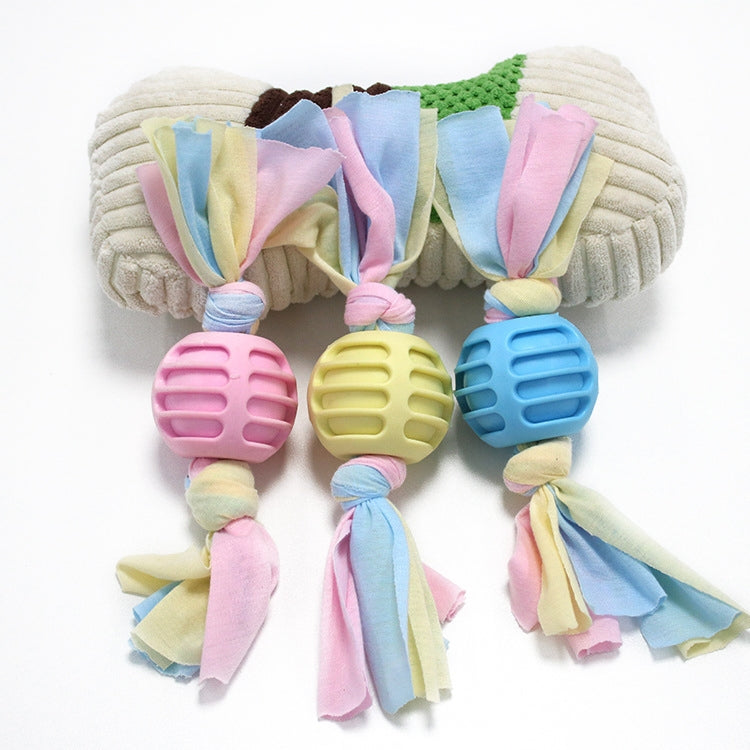Pet Toys TPR Bite Resistance Dog Supplies Cotton Rope Cloth Toys, Specification: Sub-shot Ball(Random Color Delivery)