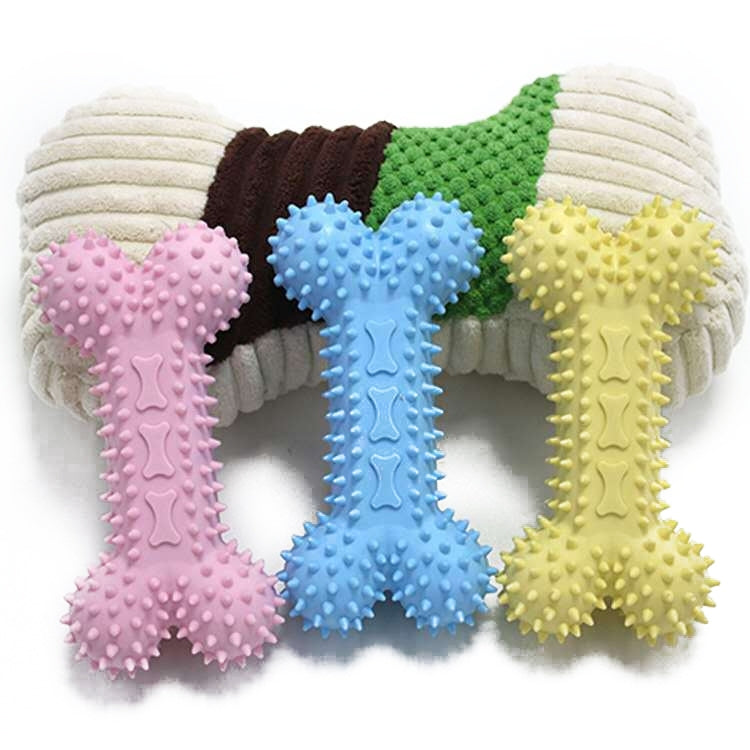 Pet Toys TPR Bite Resistance Dog Supplies Cotton Rope Cloth Toys, Specification: Big Bones(Random Color Delivery)