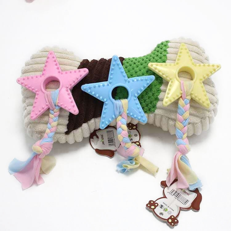 Pet Toys TPR Bite Resistance Dog Supplies Cotton Rope Cloth Toys, Specification: Stabble Ring(Random Color Delivery)