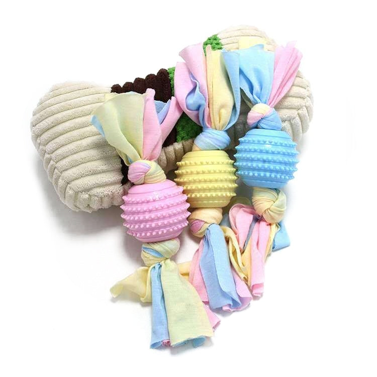 Pet Toys TPR Bite Resistance Dog Supplies Cotton Rope Cloth Toys, Specification: Maji Ball(Random Color Delivery)