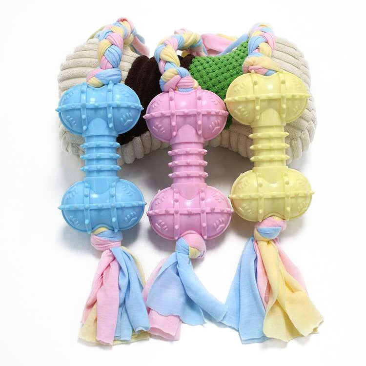 Pet Toys TPR Bite Resistance Dog Supplies Cotton Rope Cloth Toys, Specification: Big Horn(Random Color Delivery)