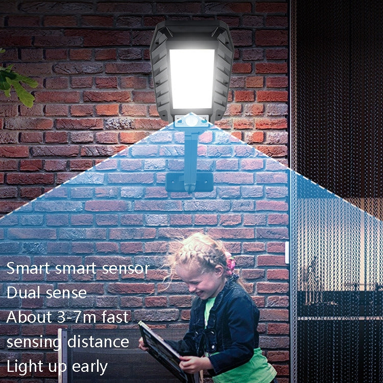 TG-TY050 Solar Diamond Wall Lamp Outdoor Garden Waterproof Body Sensing Remote Control Street Light, Style: 60 SMD