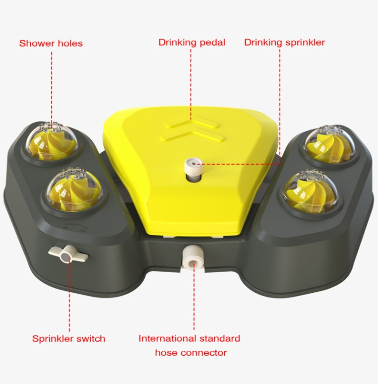 Dog Feet Step On Automatic Feeder Water Dispenser Summer Bathing Water Spray Pet Supplies
