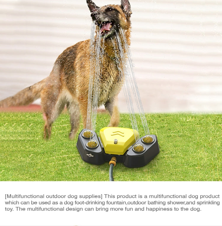 Dog Feet Step On Automatic Feeder Water Dispenser Summer Bathing Water Spray Pet Supplies