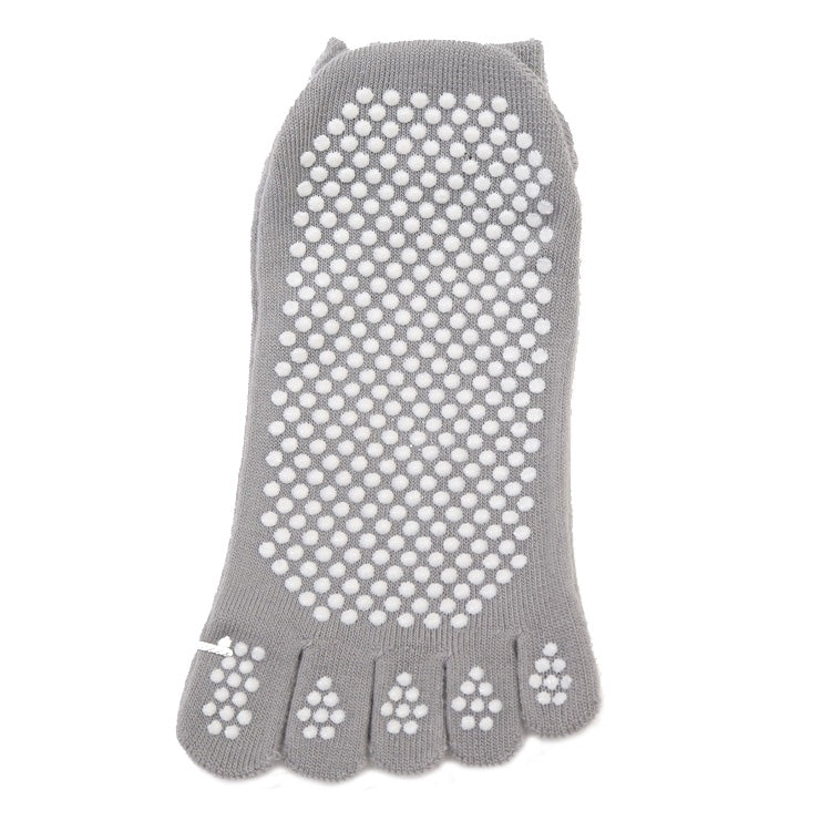 2 Pairs Four Seasons Cotton Five-Toed Yoga Socks Silicone Non-Slip Five-Toed Socks