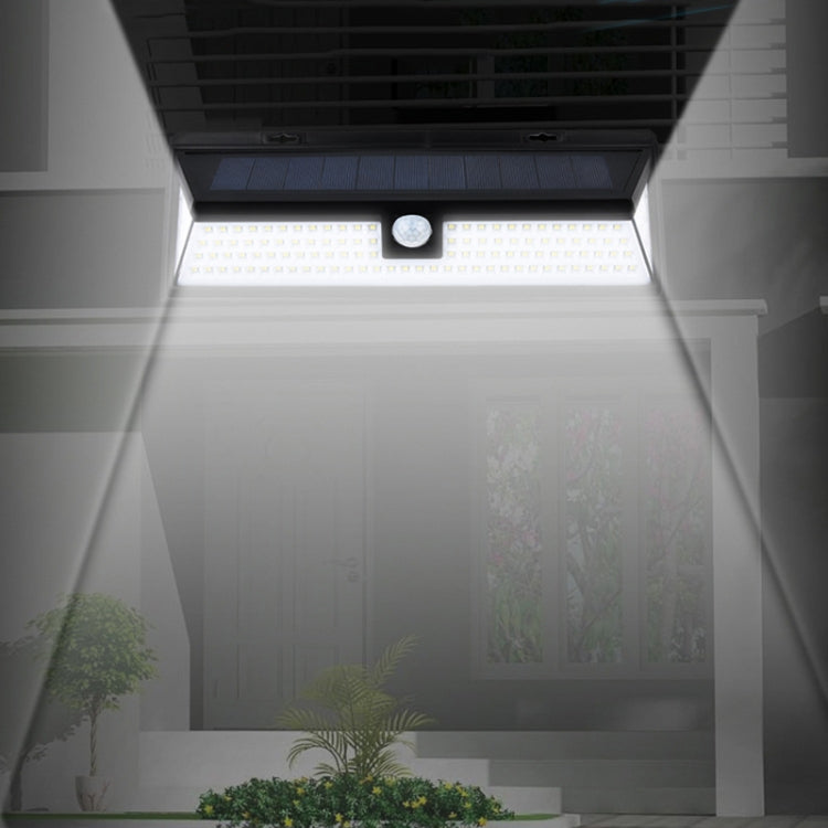 TG-TY00401 118 LED Solar 3-Sides Floodlit Motion Sensing Wall Light Outdoor Garden Corridor Street Light