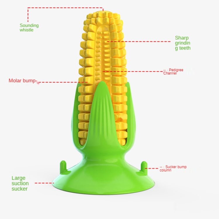 Pet Supplies Suction Cup Corn Sounding Dog Toy Molar Stick Chewing Dog Toothbrush(Classic Corn Three Generations)