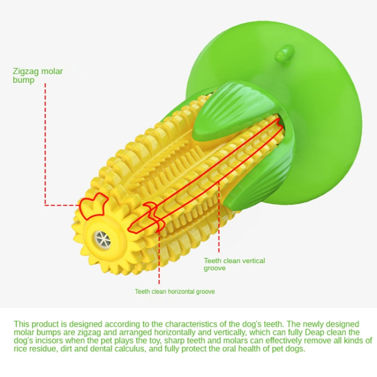 Pet Supplies Suction Cup Corn Sounding Dog Toy Molar Stick Chewing Dog Toothbrush(Classic Corn Three Generations)