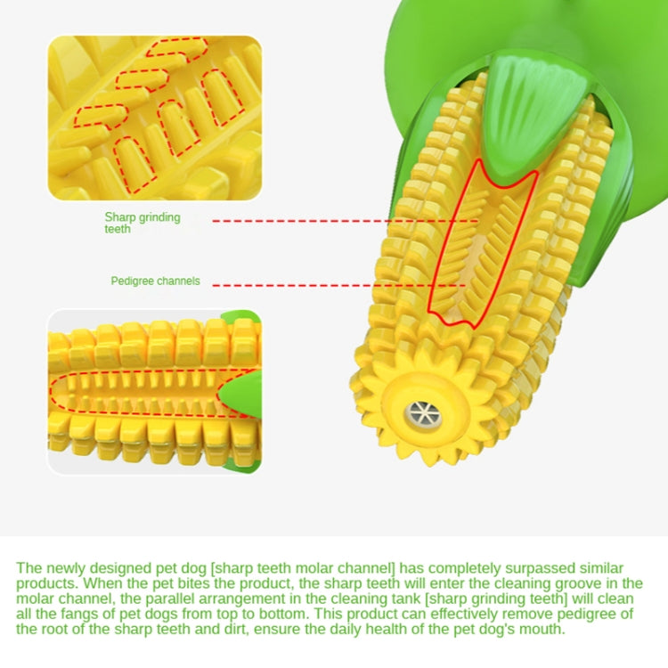 Pet Supplies Suction Cup Corn Sounding Dog Toy Molar Stick Chewing Dog Toothbrush(Classic Corn Three Generations)