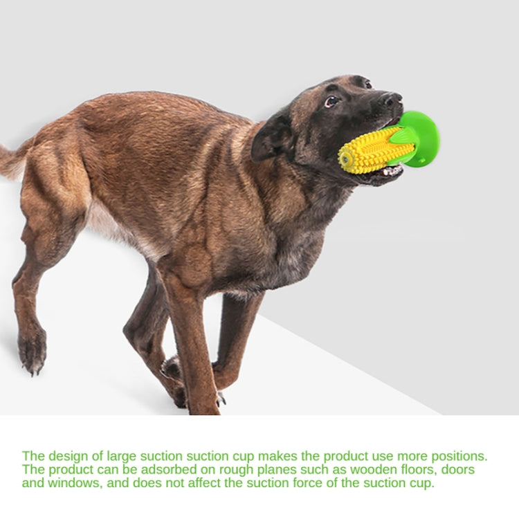 Pet Supplies Suction Cup Corn Sounding Dog Toy Molar Stick Chewing Dog Toothbrush(Classic Corn Three Generations)