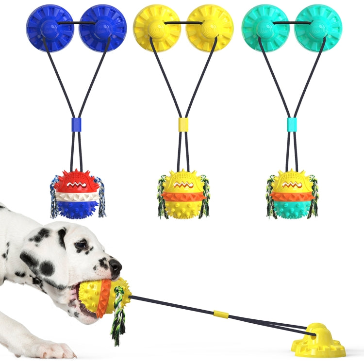 Pet Supplies Powerful Suckers Dog Toys Molar Teeth Biting Balls Dog Biting Cotton Rope Toys(Red Blue)