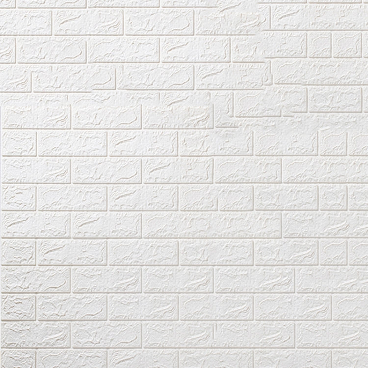 5 PCS 3D Stereo Self-Adhesive Foam Brick Wall Stickers Waterproof And Moisture-Proof Wipeable Stickers, Specification: Special Offer White 70x77cm
