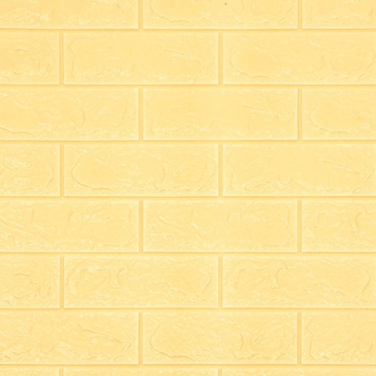 5 PCS 3D Stereo Self-Adhesive Foam Brick Wall Stickers Waterproof And Moisture-Proof Wipeable Stickers, Specification: Standard Beige 70x77cm