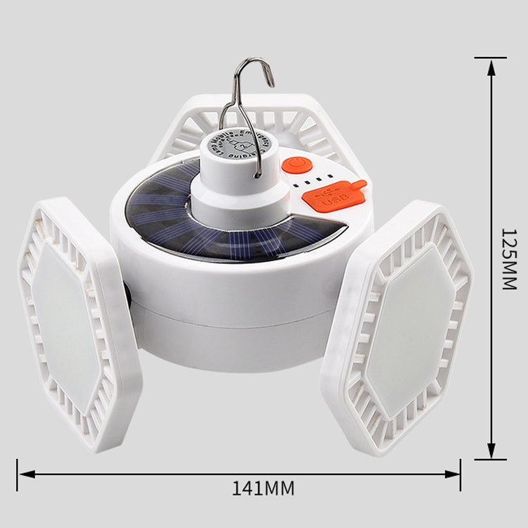 TG-ZP012 126 LED Bulb Lamp Three-Sided Tent Camp Light Solar Rechargeable Emergency Lighting, Style: No Remote Control