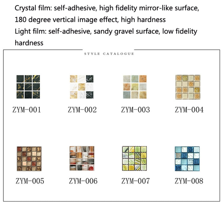 20 PCS / Set Kitchen Stove Oil-Proof Sticker Ceramic Tile Decoration Self-Adhesive Wall Sticker, Specification: Optical Film