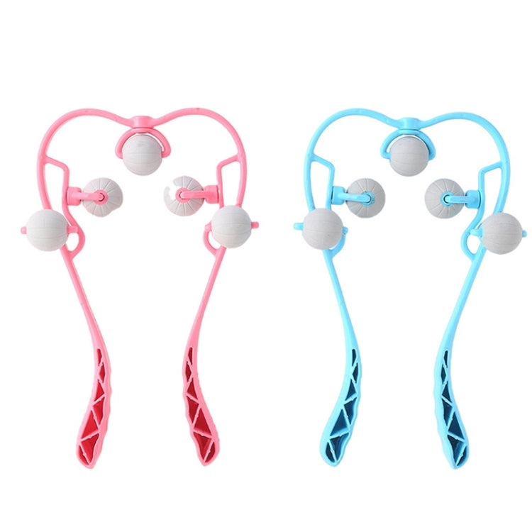 Manual Five-ball Cervical Spine Massager Muscle Relaxation Waist Neck Shoulder Multifunctional Massager,Random Color Delivery