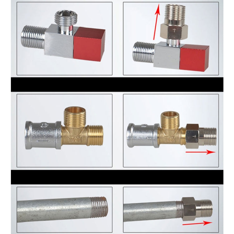 2 PCS Copper Toilet Water Heater Check Valve Water Stop Check Valve Connector(A1)