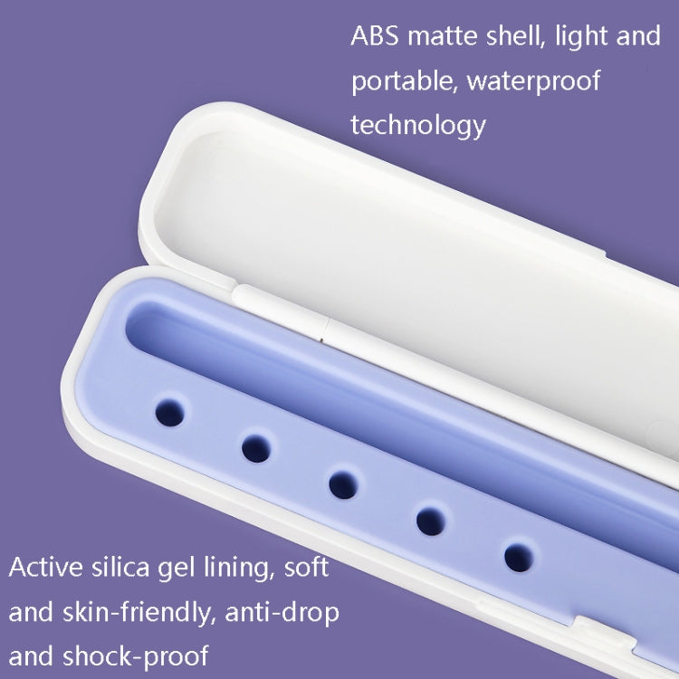 Silicone Stylus Protection Storage Box Box For Apple Pencil 1 / 2 , Specification: 8mm (Clove Purple)