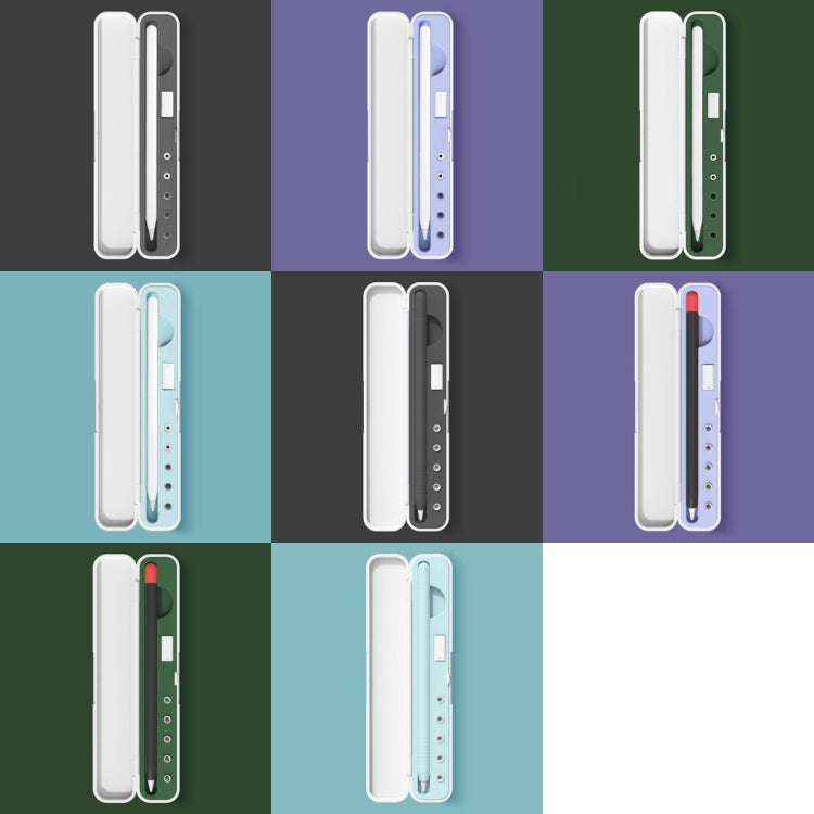 Silicone Stylus Protection Storage Box Box For Apple Pencil 1 / 2 , Specification: 10mm (Glacier Blue)