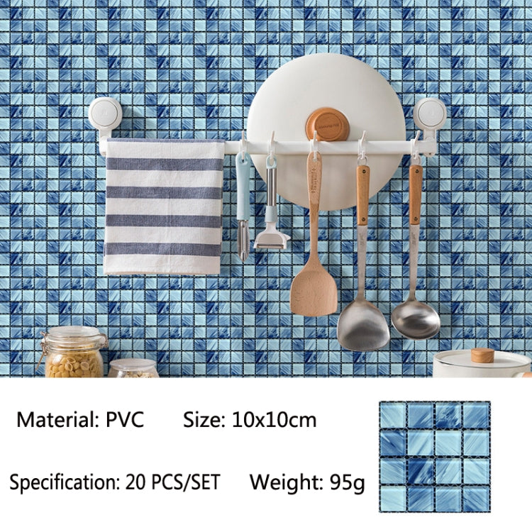 20 PCS / Set 3D Wall Stickers Bathroom Kitchen Waterproof And Oil-Proof Self-Adhesive Wallpaper Tile Stickers