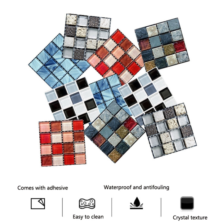 20 PCS / Set 3D Wall Stickers Bathroom Kitchen Waterproof And Oil-Proof Self-Adhesive Wallpaper Tile Stickers