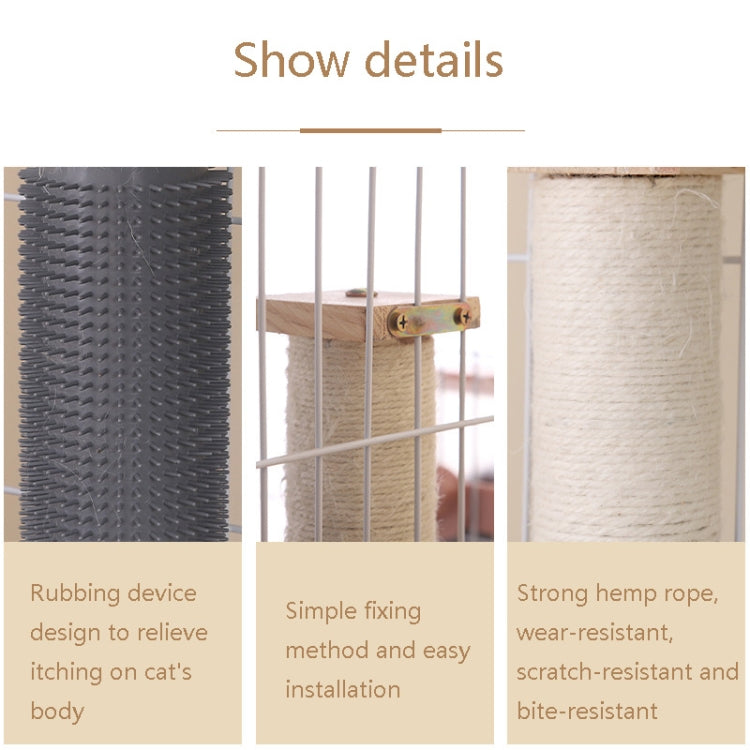 JMZ-1 Wear-Resistant Grinding Claw Toys Cat Cage Anti-Boring Toy, Specification: Hemp Rope Type