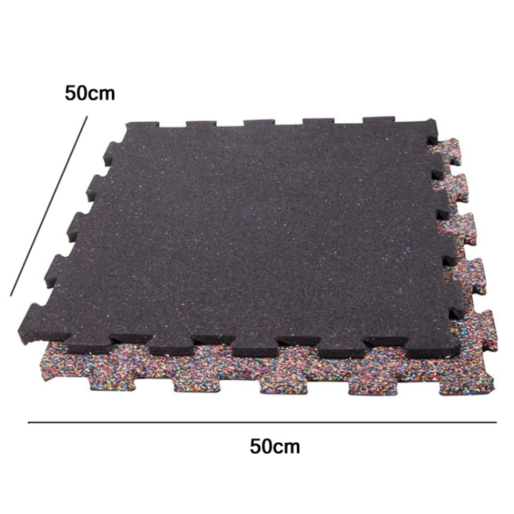 Outdoor Gym Splicing Non-Slip Shock-Absorbing & Sound-Proof Rubber Mat, Random Color Delivery, Specificationï¼š 50x50x15mm 15 Percent Surface Layer