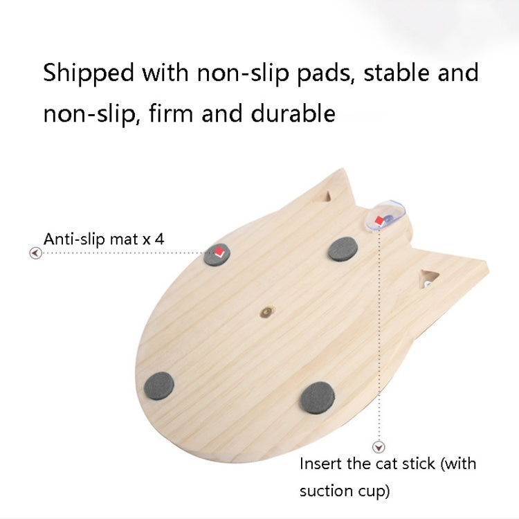 MZP01 Solid Wood Turntable Cat Toys Durable Funny Cat Stick Scratcher, Specification: Three-layer Large