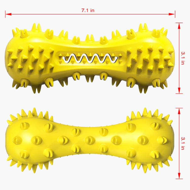 Sounding Dumbbell Dog Toy Molar Stick Resistant Biting Bone Toothbrush Pet Supplies