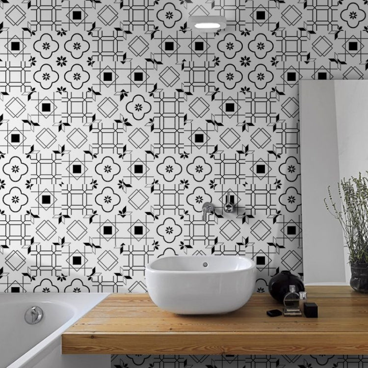 5 PCS Kitchen Waterproof And Oil-Proof Background Wall Stickers Bathroom Thickened Tiles Self-Adhesive Tile Wall Stickers
