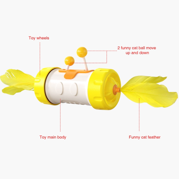 Funny Cat Stick Cat Toy Tumbler Cat Feather Fighting Cat Ball