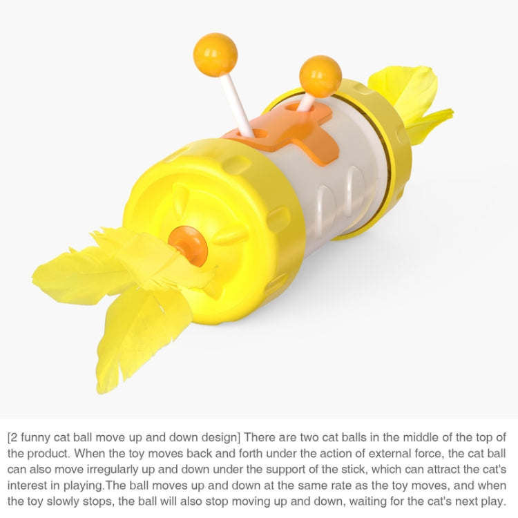 Funny Cat Stick Cat Toy Tumbler Cat Feather Fighting Cat Ball