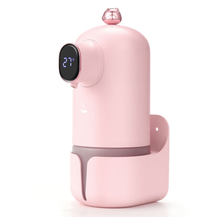 G6 Automatic Induction Soap Dispenser Smart Household Wall-Mounted Foam Hand Washing Machine, Color: Pink