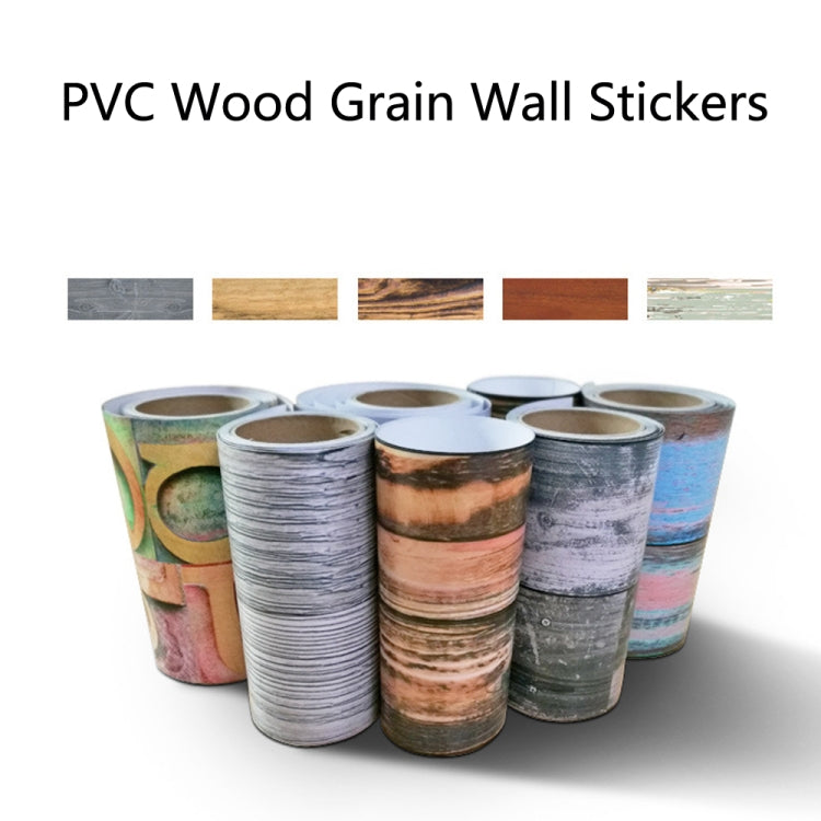 PVC Wood Grain Wall Stickers Bedroom Waterproof Wood Board Stickers Living Room Self-Adhesive Non-Slip Floor Stickers, Specification: Dumb Film Style