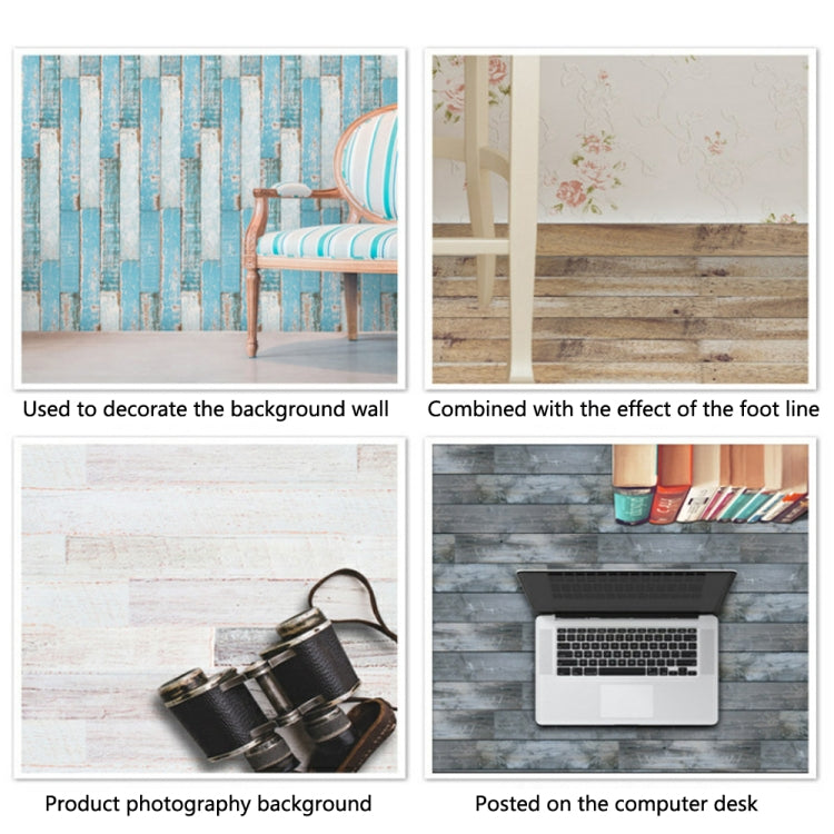 PVC Wood Grain Wall Stickers Bedroom Waterproof Wood Board Stickers Living Room Self-Adhesive Non-Slip Floor Stickers, Specification: Dumb Film Style