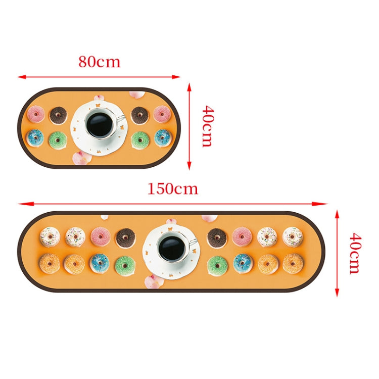 PVC Kitchen Non-Slip Floor Stickers Thickened Stickers Household Waterproof Floor Mats, Specification: 40x80cm