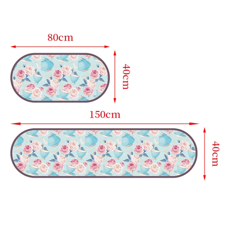 PVC Kitchen Non-Slip Floor Stickers Thickened Stickers Household Waterproof Floor Mats, Specification: 40x80cm