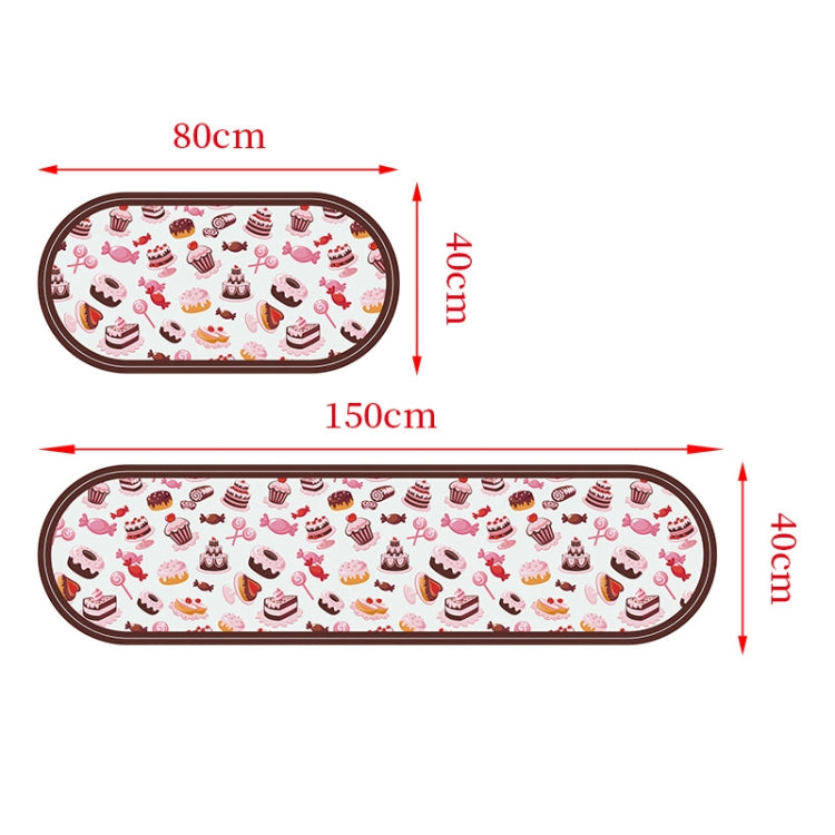 PVC Kitchen Non-Slip Floor Stickers Thickened Stickers Household Waterproof Floor Mats, Specification: 40x150cm