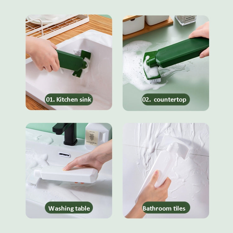 Multifunctional Add Liquid Kitchen Cleaning Bottle Brush Sink Brush Bathroom Wall Bathtub Sponge Brush