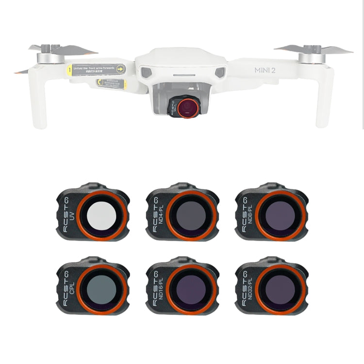 RCSTQ 6 in 1 ND-4/8/16/32-PL + UV + CPL Filter For DJI Mini / Mini 2 / Mini SE