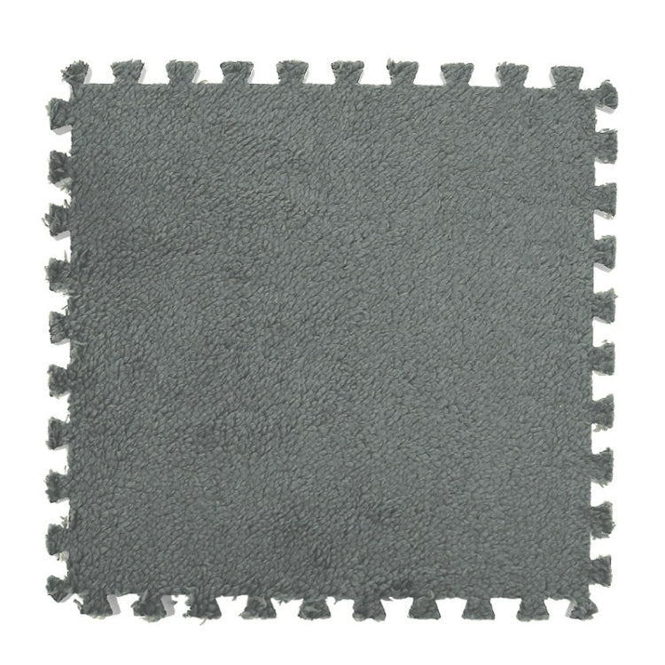 10 PCS Bedroom Rectangular Stitching Plush Carpet Home Living Room Tatami Foam Crawling Mat, Colour: Grey(30x30cm)