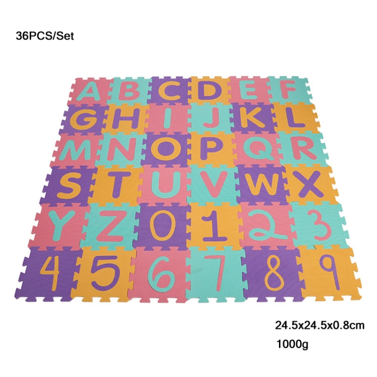 36 PCS/Set Household Thickened EVA Children Crawling Foam Stitching Floor Mat(24.5x24.5x0.8cm)