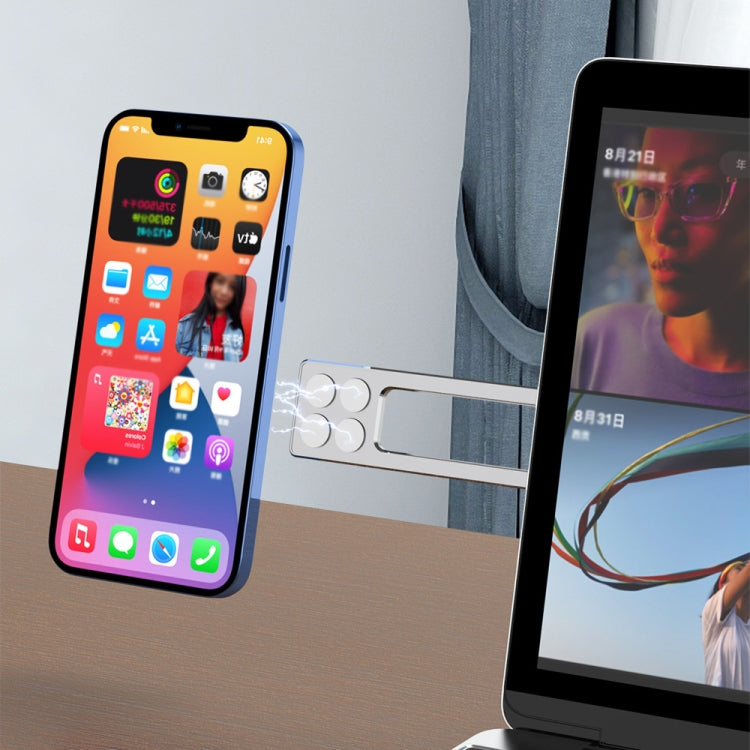 Notebook Back Sticker Extension Bracket Portable Folding Magnetic Mobile Phone Holder