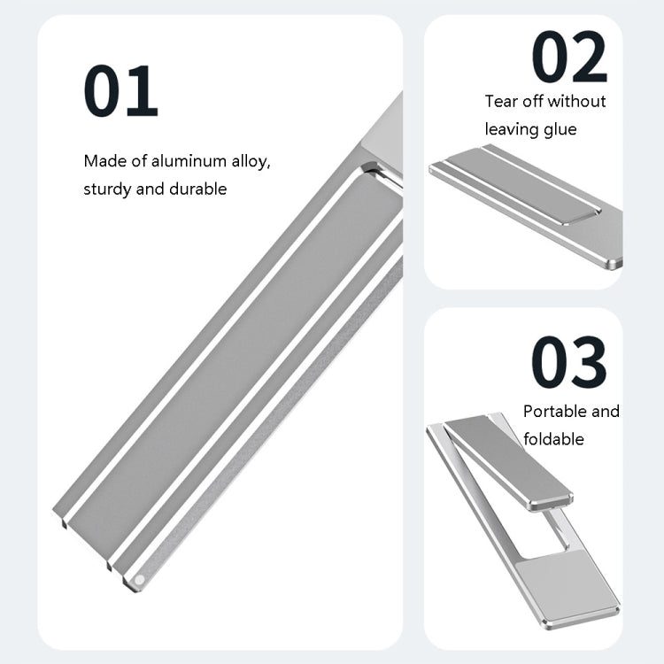 Notebook Back Sticker Extension Bracket Portable Folding Magnetic Mobile Phone Holder